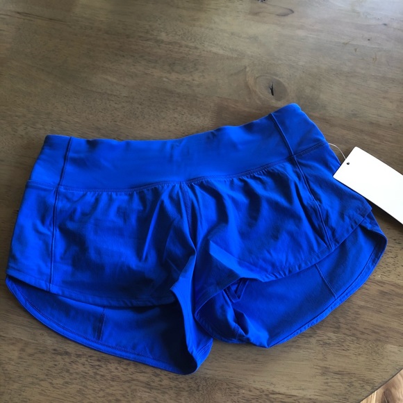Cerulean blue speed up shorts size 4 lululemon - Picture 1 of 8
